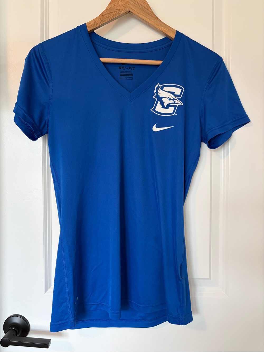 Nike Creighton Bluejays Dri-FIT Royal Blue V-Neck T-Shirt - Medium